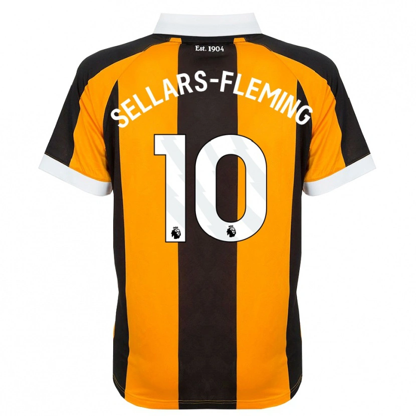 Danxen Enfant Maillot Tyrell Sellars-Fleming #10 Orange Noir Blanc Tenues Domicile 2026/27 T-Shirt