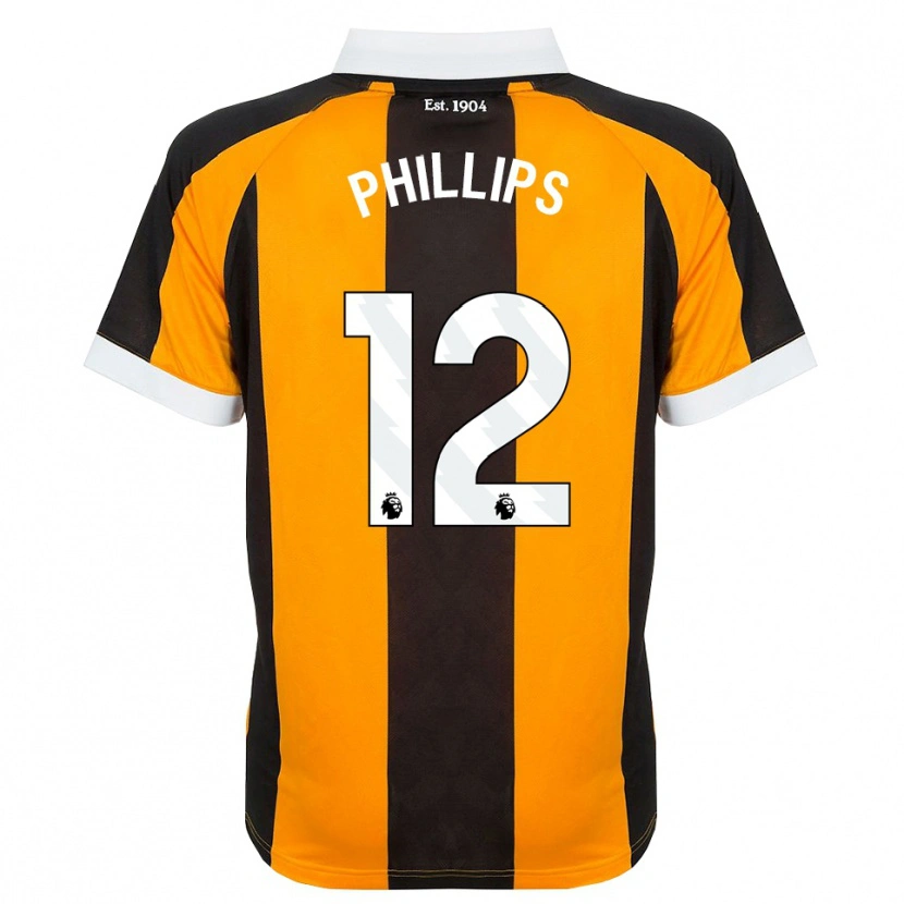 Danxen Enfant Maillot Dillon Phillips #12 Orange Noir Blanc Tenues Domicile 2026/27 T-Shirt