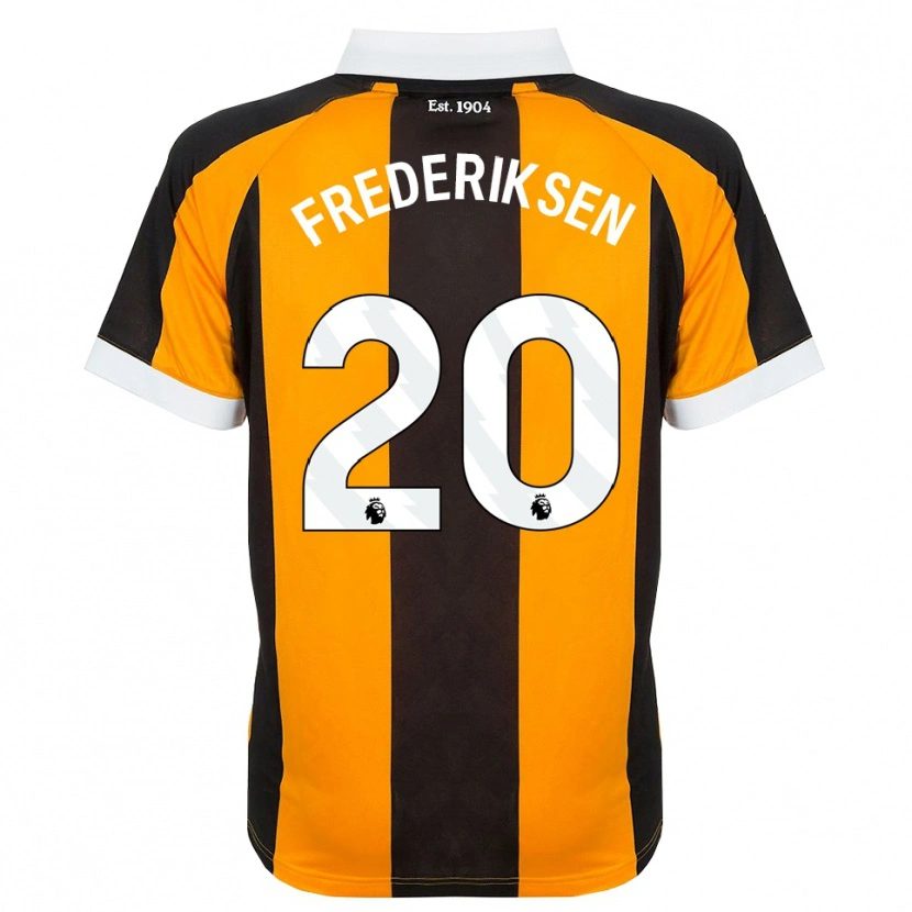 Danxen Enfant Maillot Abbey Frederiksen #20 Orange Noir Blanc Tenues Domicile 2026/27 T-Shirt