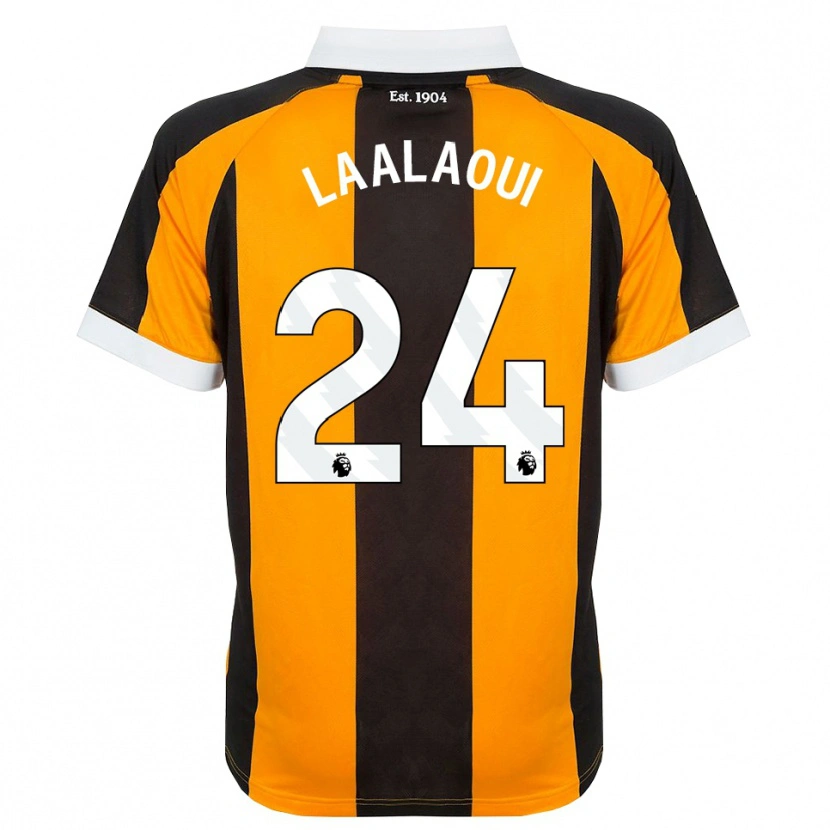 Danxen Enfant Maillot Reda Laalaoui #24 Orange Noir Blanc Tenues Domicile 2026/27 T-Shirt