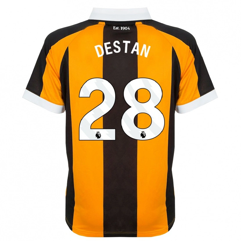 Danxen Enfant Maillot Enis Destan #28 Orange Noir Blanc Tenues Domicile 2026/27 T-Shirt
