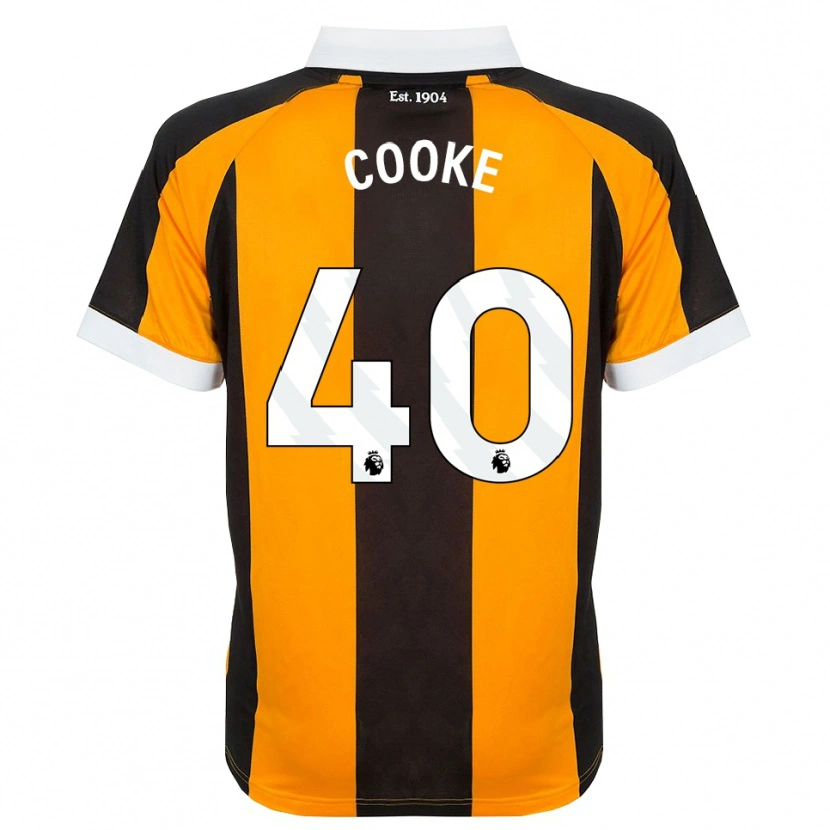 Danxen Enfant Maillot Megan Cooke #40 Orange Noir Blanc Tenues Domicile 2026/27 T-Shirt
