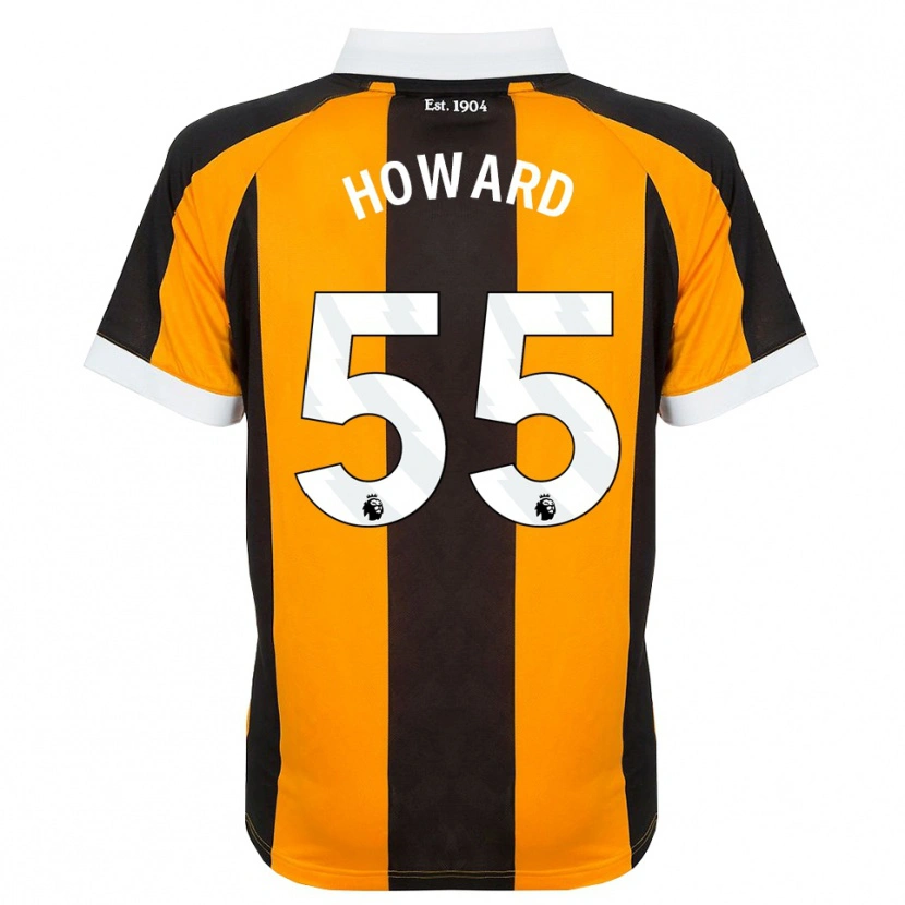 Danxen Enfant Maillot Archie Howard #55 Orange Noir Blanc Tenues Domicile 2026/27 T-Shirt