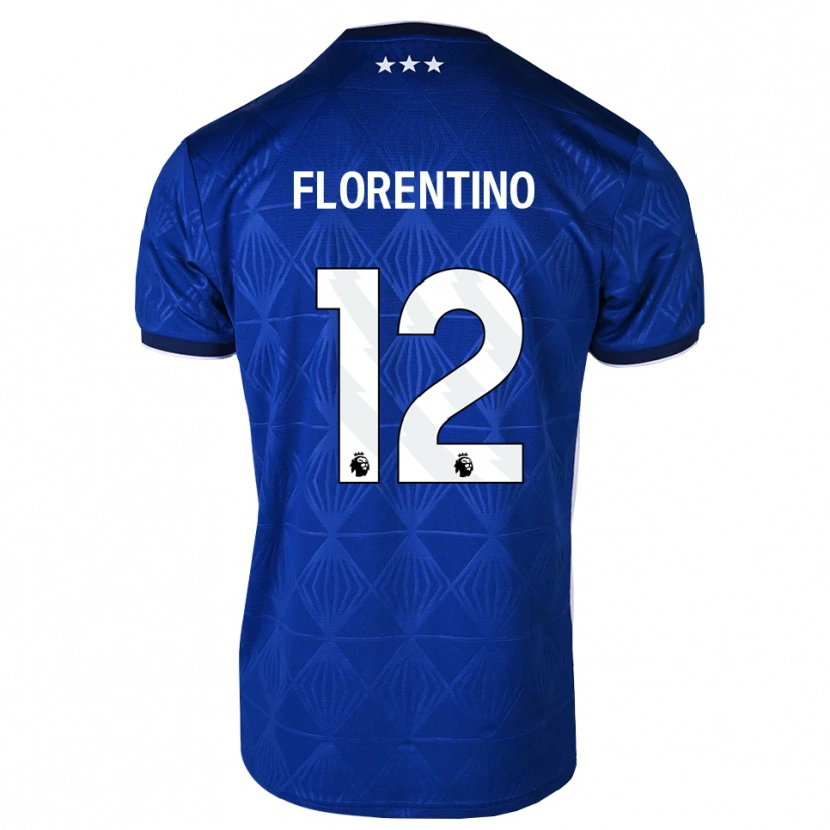 Danxen Enfant Maillot Florentino Ibrain Morris Luís #12 Bleu Moyen Blanc Rouge Tenues Domicile 2026/27 T-Shirt