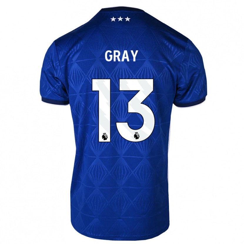 Danxen Enfant Maillot Henry Gray #13 Bleu Moyen Blanc Rouge Tenues Domicile 2026/27 T-Shirt