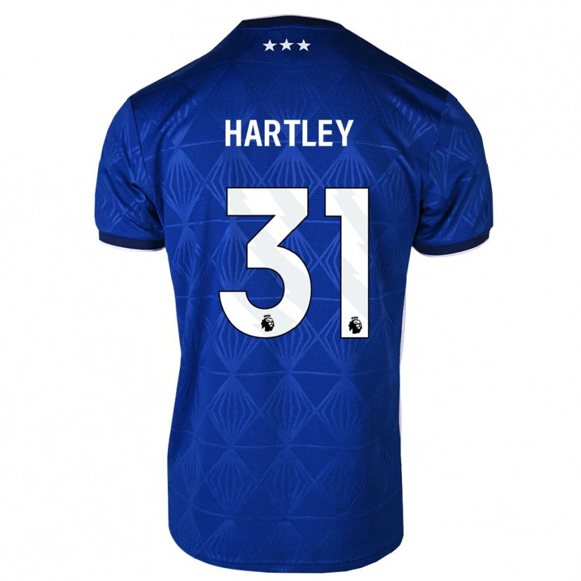 Danxen Enfant Maillot Laura Hartley #31 Bleu Moyen Blanc Rouge Tenues Domicile 2026/27 T-Shirt