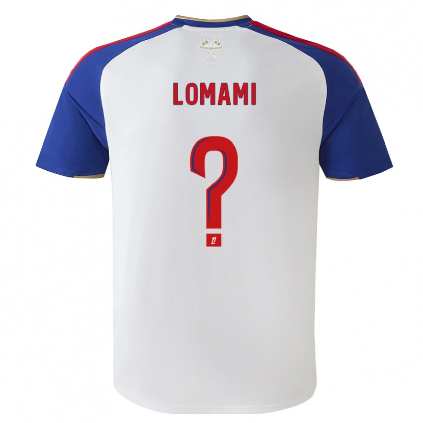 Danxen Enfant Maillot Irvyn Lomami #0 Bleu Royal Rouge Blanc Tenues Domicile 2026/27 T-Shirt