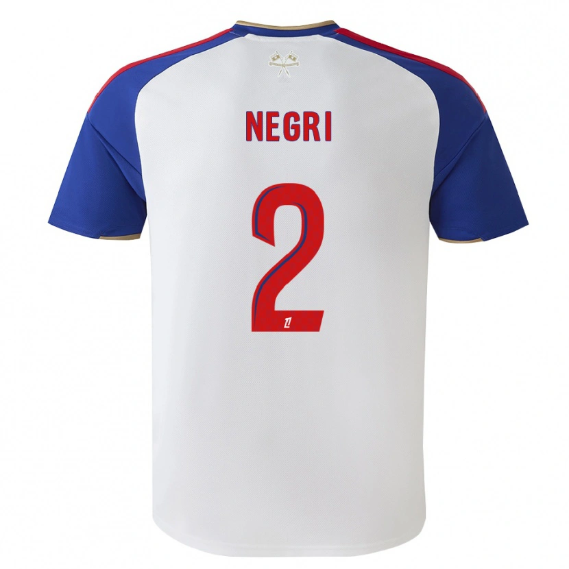 Danxen Enfant Maillot Kylian Negri #2 Bleu Royal Rouge Blanc Tenues Domicile 2026/27 T-Shirt