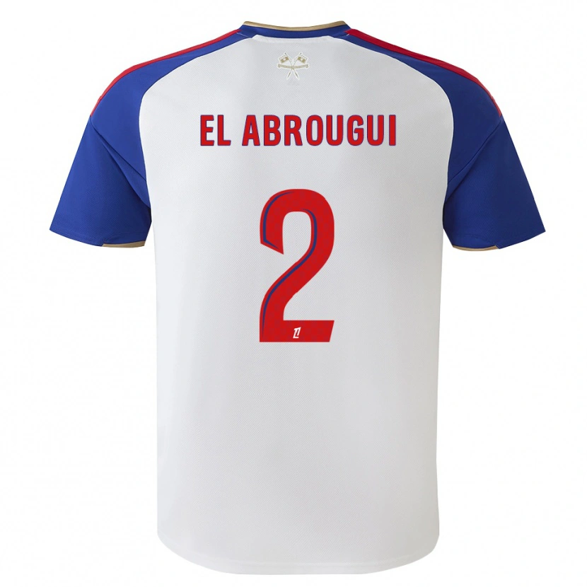Danxen Enfant Maillot Wassim El Abrougui #2 Bleu Royal Rouge Blanc Tenues Domicile 2026/27 T-Shirt