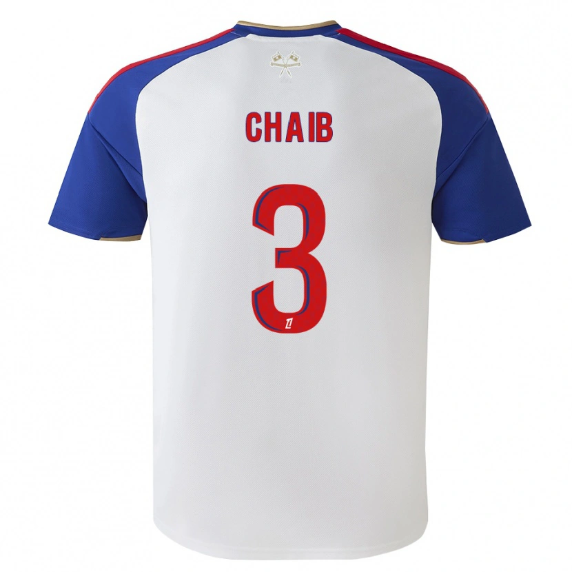 Danxen Enfant Maillot Yacine Chaib #3 Bleu Royal Rouge Blanc Tenues Domicile 2026/27 T-Shirt