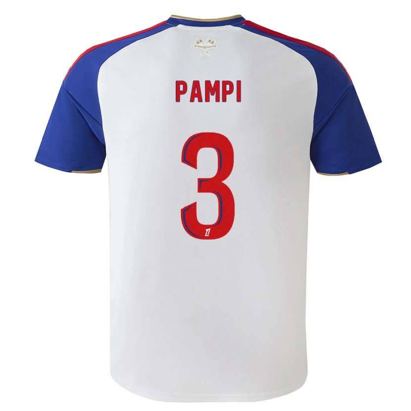 Danxen Enfant Maillot Emanuel Pampi #3 Bleu Royal Rouge Blanc Tenues Domicile 2026/27 T-Shirt