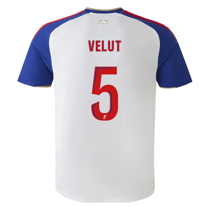 Danxen Enfant Maillot Nolan Velut #5 Bleu Royal Rouge Blanc Tenues Domicile 2026/27 T-Shirt