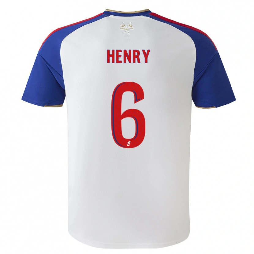 Danxen Enfant Maillot Amandine Henry #6 Bleu Royal Rouge Blanc Tenues Domicile 2026/27 T-Shirt
