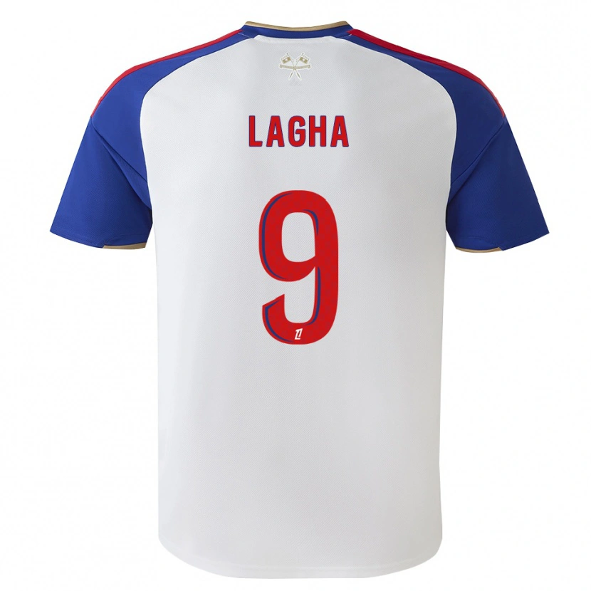 Danxen Enfant Maillot Yannis Lagha #9 Bleu Royal Rouge Blanc Tenues Domicile 2026/27 T-Shirt