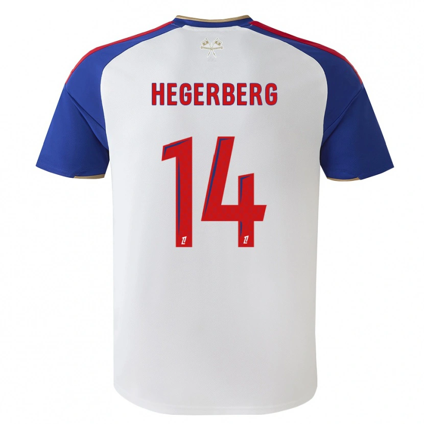 Danxen Enfant Maillot Ada Hegerberg #14 Bleu Royal Rouge Blanc Tenues Domicile 2026/27 T-Shirt