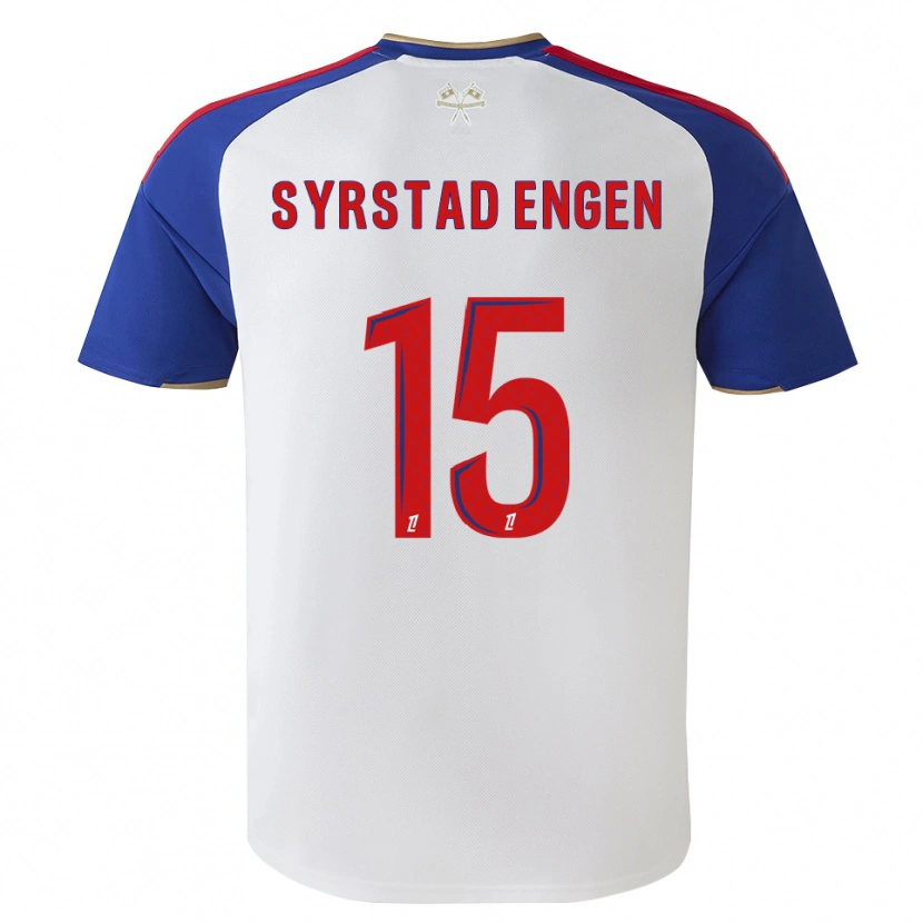 Danxen Enfant Maillot Ingrid Syrstad Engen #15 Bleu Royal Rouge Blanc Tenues Domicile 2026/27 T-Shirt