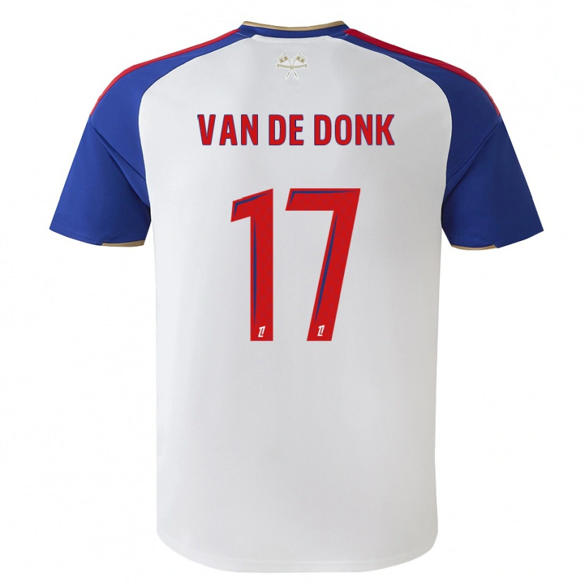 Danxen Enfant Maillot Danielle Van De Donk #17 Bleu Royal Rouge Blanc Tenues Domicile 2026/27 T-Shirt