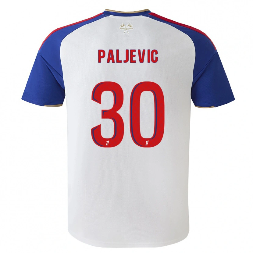Danxen Enfant Maillot Alyssia Paljevic #30 Bleu Royal Rouge Blanc Tenues Domicile 2026/27 T-Shirt