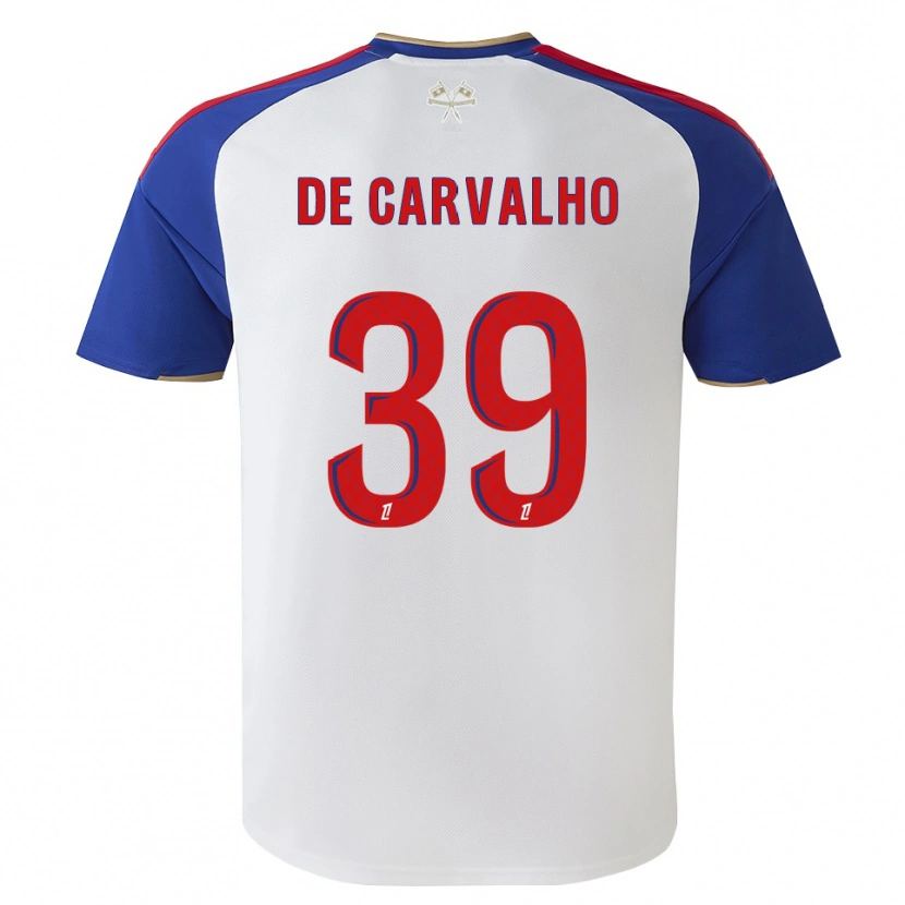 Danxen Enfant Maillot Mathys De Carvalho #39 Bleu Royal Rouge Blanc Tenues Domicile 2026/27 T-Shirt