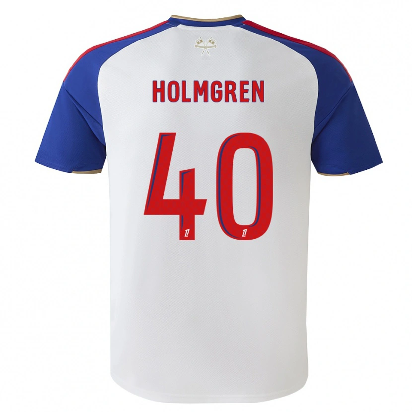 Danxen Enfant Maillot Emma Holmgren #40 Bleu Royal Rouge Blanc Tenues Domicile 2026/27 T-Shirt