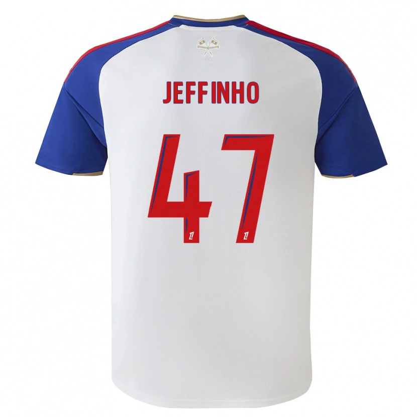 Danxen Enfant Maillot Jeffinho #47 Bleu Royal Rouge Blanc Tenues Domicile 2026/27 T-Shirt