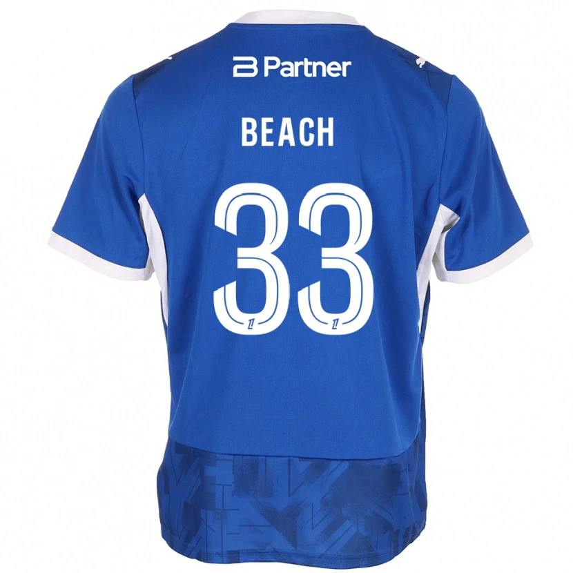 Danxen Enfant Maillot Patrick Beach #33 Bleu Moyen Blanc Tenues Domicile 2026/27 T-Shirt