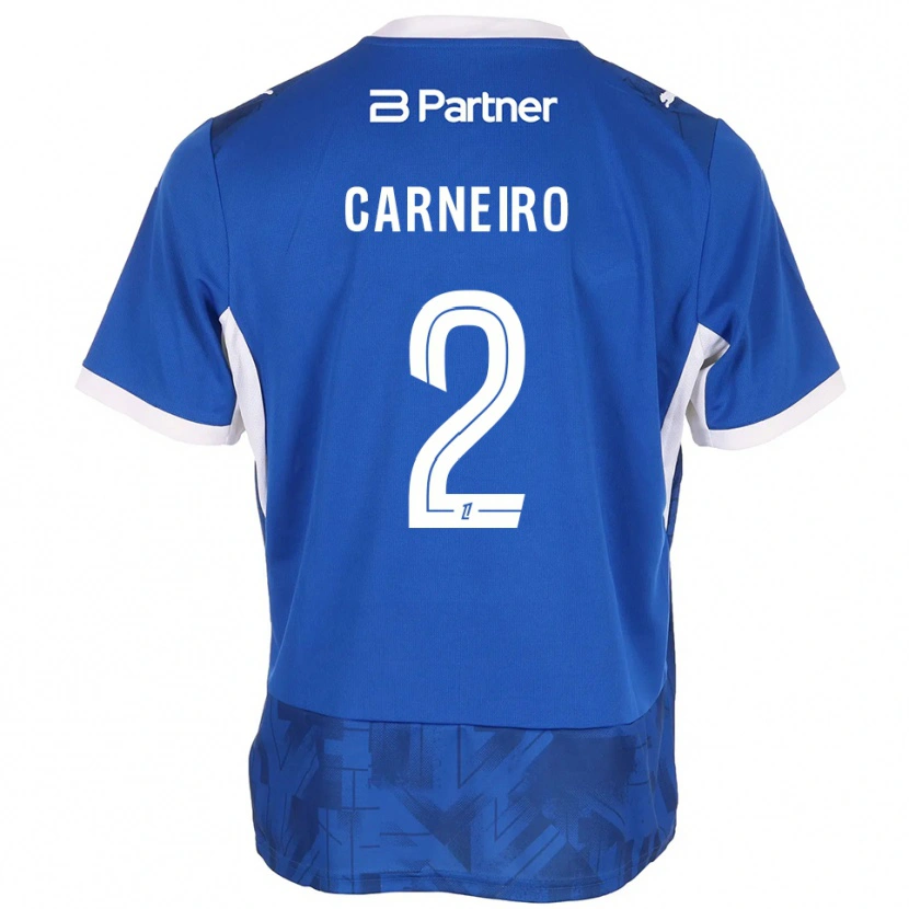 Danxen Enfant Maillot Enisio Carneiro #2 Bleu Moyen Blanc Tenues Domicile 2026/27 T-Shirt