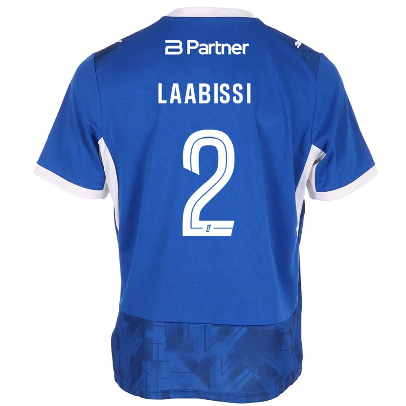 Danxen Enfant Maillot Chad Laabissi #2 Bleu Moyen Blanc Tenues Domicile 2026/27 T-Shirt