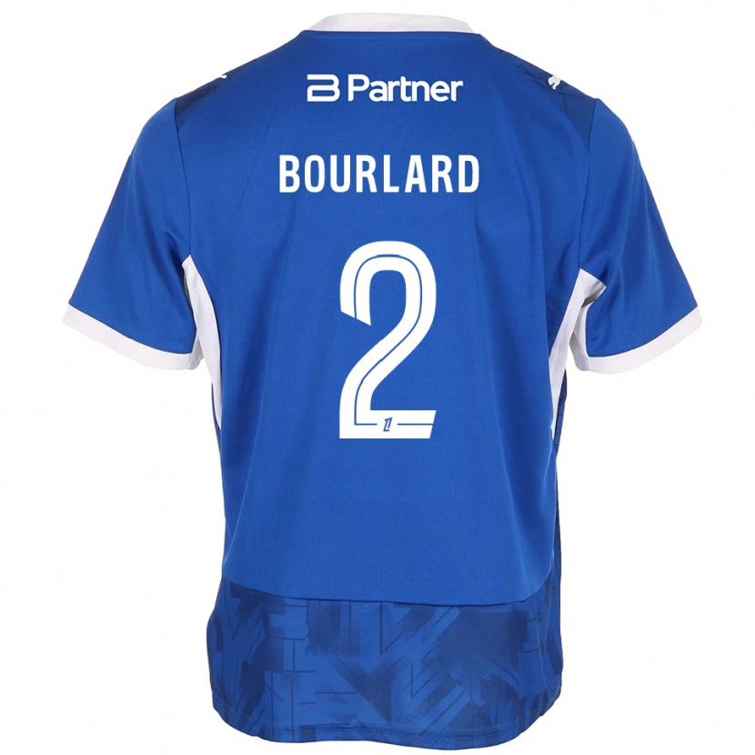 Danxen Enfant Maillot Liam Bourlard #2 Bleu Moyen Blanc Tenues Domicile 2026/27 T-Shirt