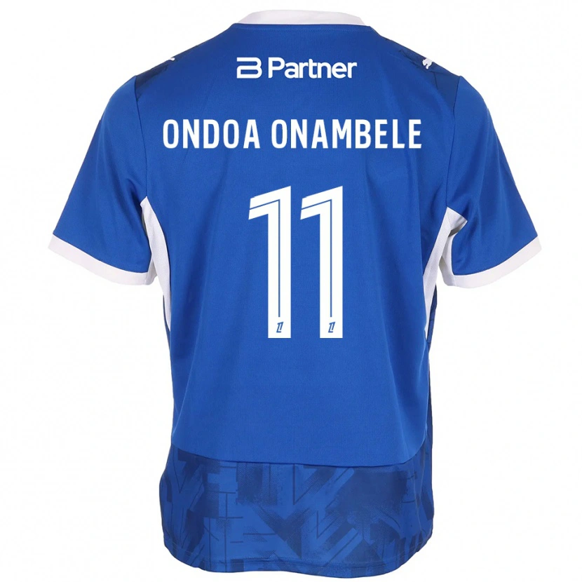 Danxen Enfant Maillot Fred Ondoa Onambele #11 Bleu Moyen Blanc Tenues Domicile 2026/27 T-Shirt