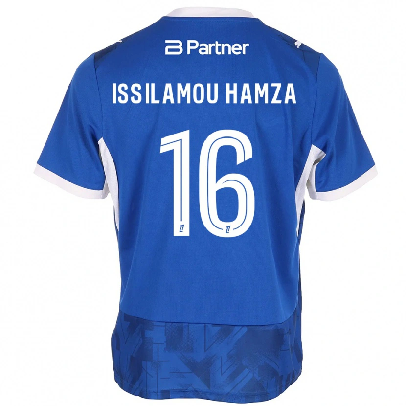 Danxen Enfant Maillot Fayyad Issilamou Hamza #16 Bleu Moyen Blanc Tenues Domicile 2026/27 T-Shirt