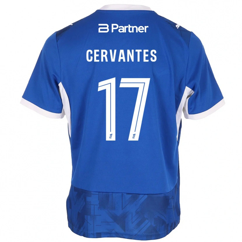 Danxen Enfant Maillot Noa Cervantes #17 Bleu Moyen Blanc Tenues Domicile 2026/27 T-Shirt