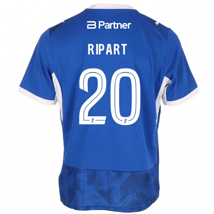 Danxen Enfant Maillot Renaud Ripart #20 Bleu Moyen Blanc Tenues Domicile 2026/27 T-Shirt