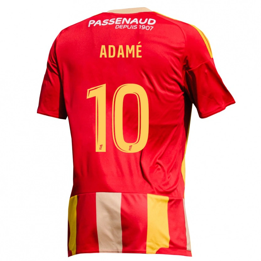Danxen Enfant Maillot Niyad Adamé #10 Rouge Jaune Vert Tenues Domicile 2026/27 T-Shirt
