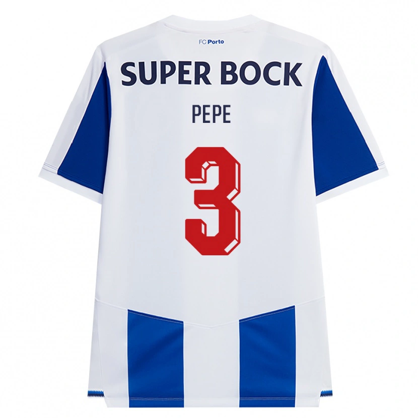 Danxen Enfant Maillot Pepe #3 Bleu Blanc Rouge Tenues Domicile 2026/27 T-Shirt