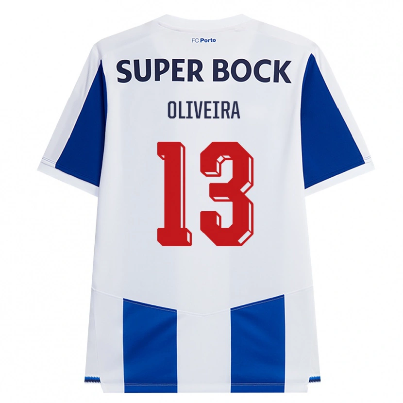Danxen Enfant Maillot Tomás Oliveira #13 Bleu Blanc Rouge Tenues Domicile 2026/27 T-Shirt