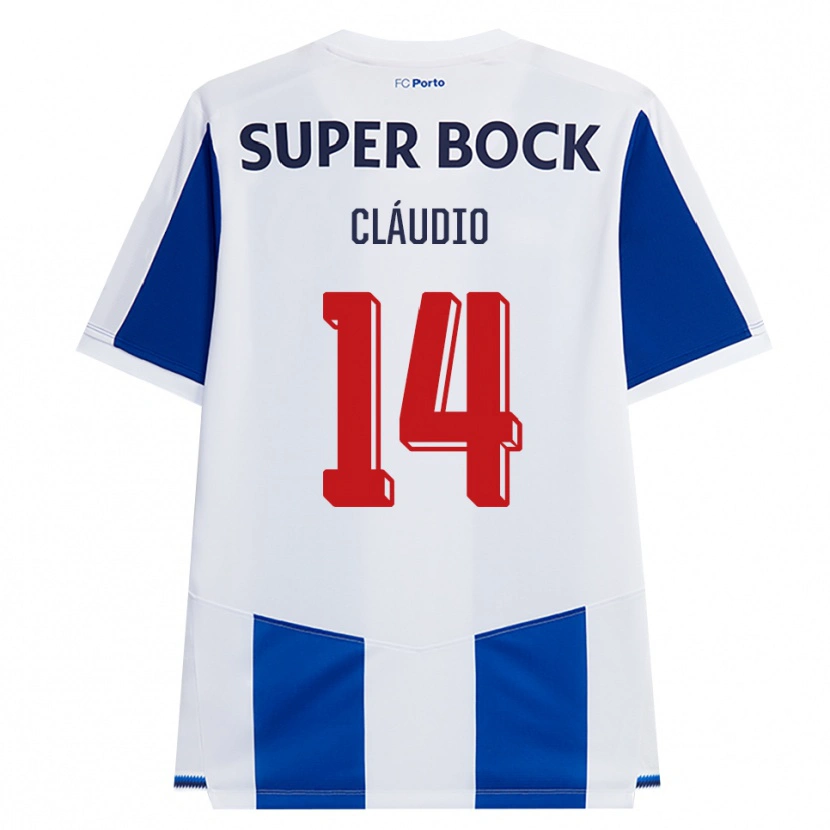Danxen Enfant Maillot Cláudio Ramos #14 Bleu Blanc Rouge Tenues Domicile 2026/27 T-Shirt