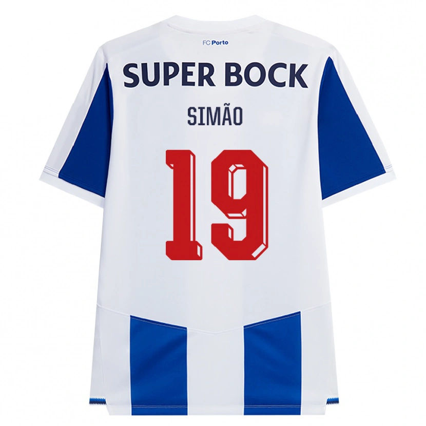 Danxen Enfant Maillot Martim Simão #19 Bleu Blanc Rouge Tenues Domicile 2026/27 T-Shirt