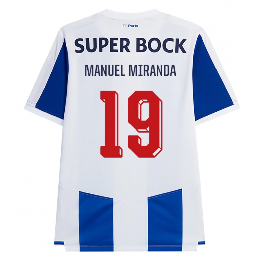 Danxen Enfant Maillot Manuel Miranda #19 Bleu Blanc Rouge Tenues Domicile 2026/27 T-Shirt