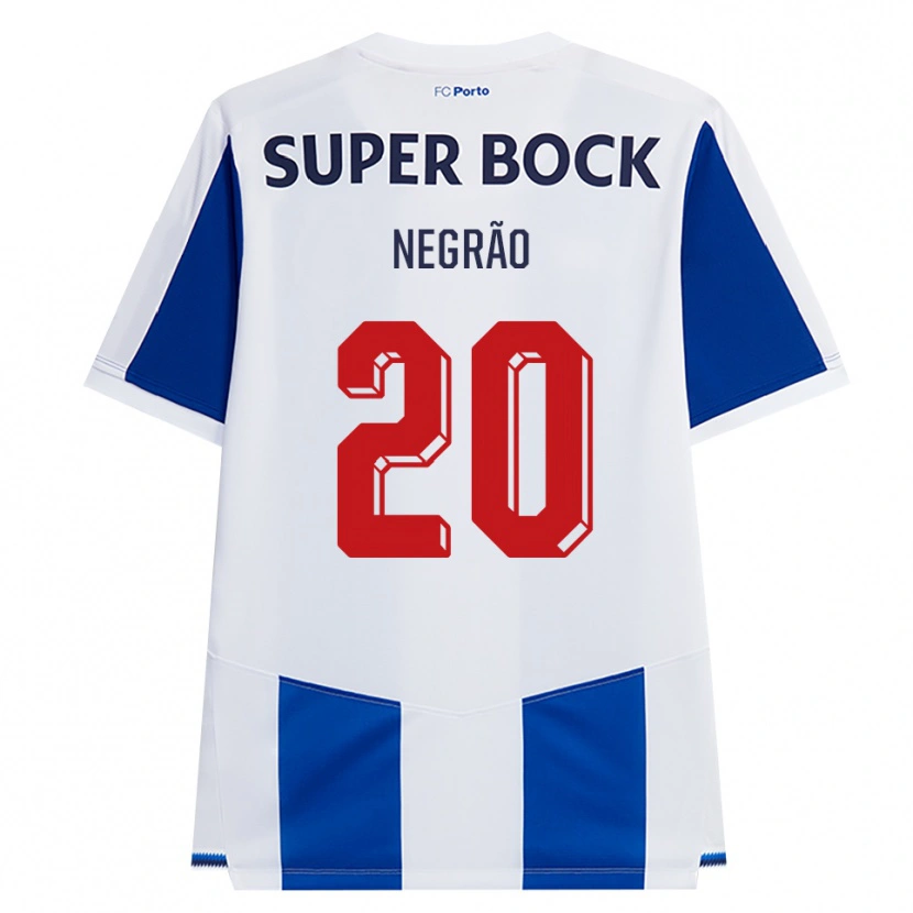 Danxen Enfant Maillot Maria Negrão #20 Bleu Blanc Rouge Tenues Domicile 2026/27 T-Shirt