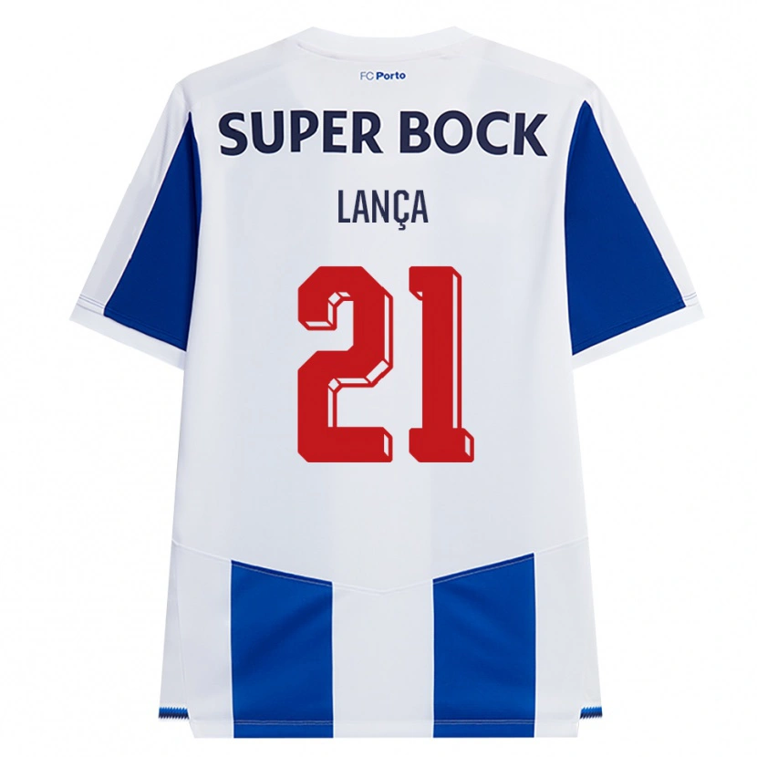 Danxen Enfant Maillot Gabriel Lança #21 Bleu Blanc Rouge Tenues Domicile 2026/27 T-Shirt