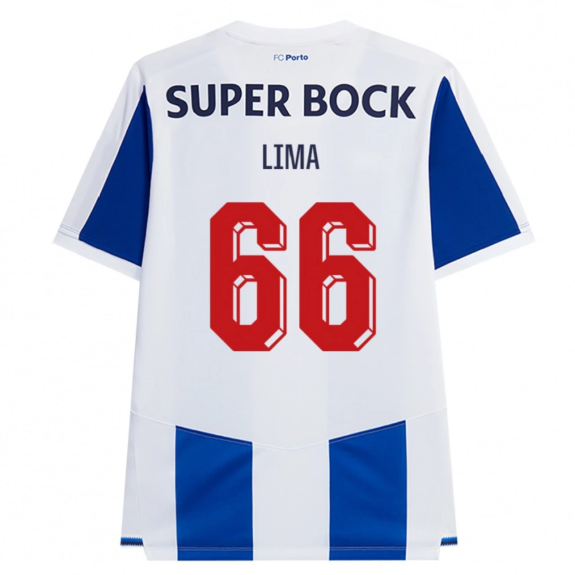 Danxen Enfant Maillot Bernardo Lima #66 Bleu Blanc Rouge Tenues Domicile 2026/27 T-Shirt