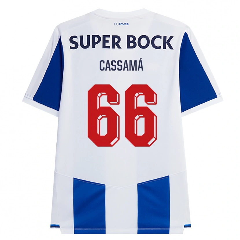 Danxen Enfant Maillot Adramane Cassamá #66 Bleu Blanc Rouge Tenues Domicile 2026/27 T-Shirt