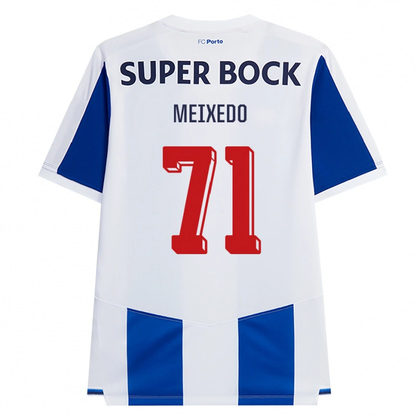Danxen Enfant Maillot Francisco Meixedo #71 Bleu Blanc Rouge Tenues Domicile 2026/27 T-Shirt