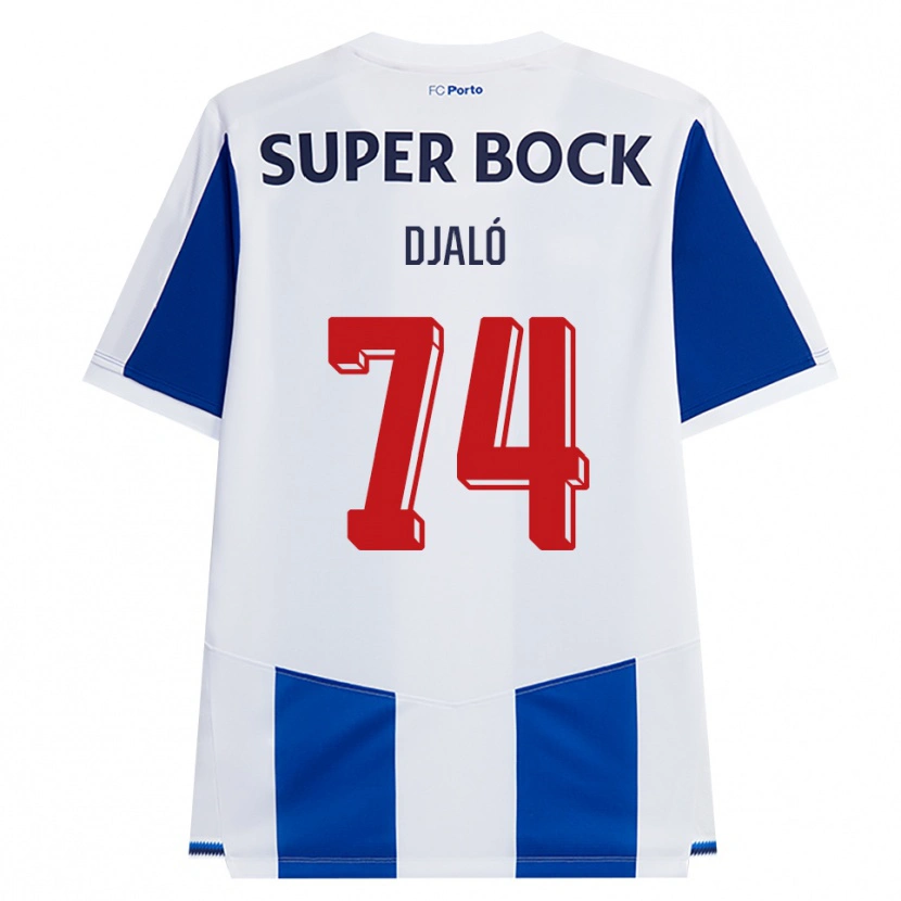 Danxen Enfant Maillot Ussumane Djaló #74 Bleu Blanc Rouge Tenues Domicile 2026/27 T-Shirt