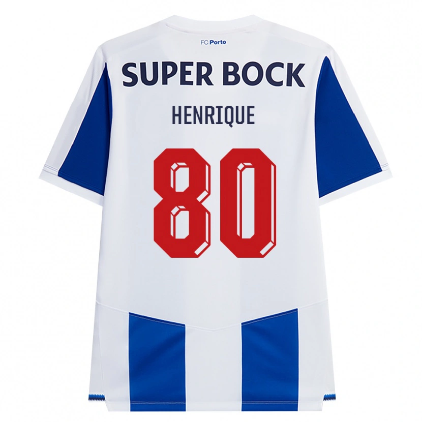 Danxen Enfant Maillot Kaio Henrique #80 Bleu Blanc Rouge Tenues Domicile 2026/27 T-Shirt