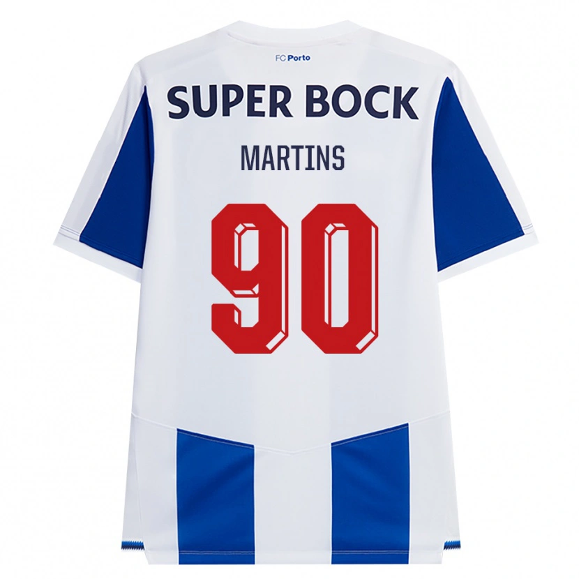 Danxen Enfant Maillot Gil Martins #90 Bleu Blanc Rouge Tenues Domicile 2026/27 T-Shirt
