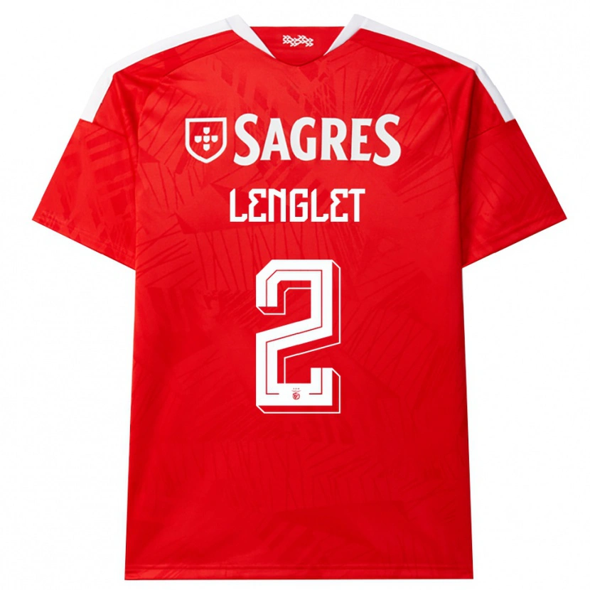 Danxen Enfant Maillot Clément Lenglet #2 Rouge Blanc Jaune Tenues Domicile 2026/27 T-Shirt