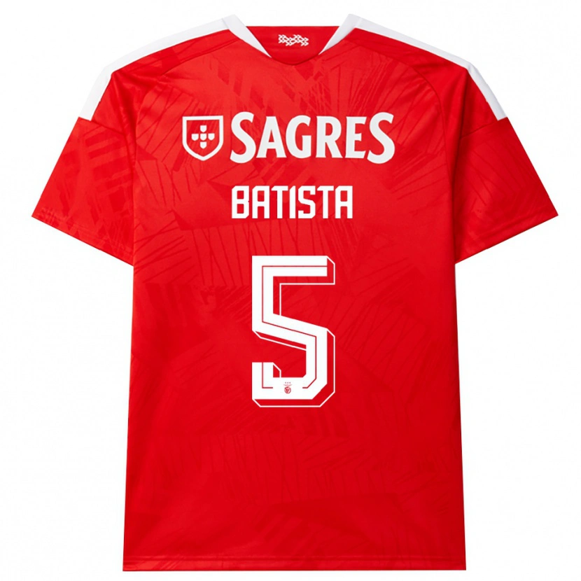 Danxen Enfant Maillot Ricardo Batista #5 Rouge Blanc Jaune Tenues Domicile 2026/27 T-Shirt