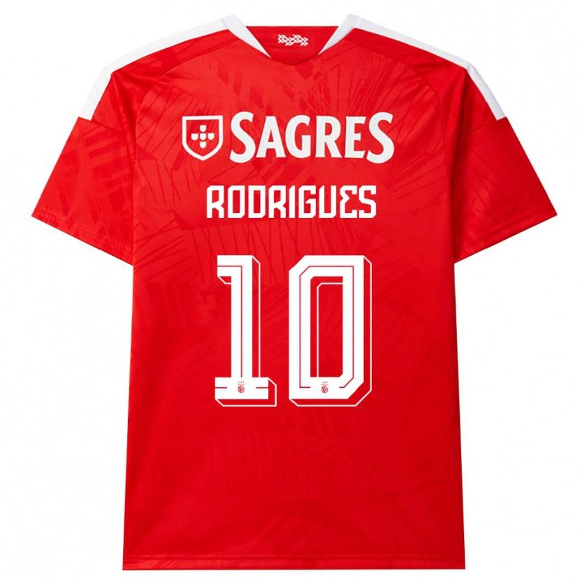 Danxen Enfant Maillot Tiago Rodrigues #10 Rouge Blanc Jaune Tenues Domicile 2026/27 T-Shirt